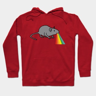 Animals with Rainbow Puke Cute Rat Hoodie